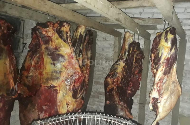Carne clandestina- secuestraron media tonelada en el departamento Castellanos