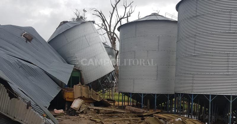 El viento causó daños en Los Cardos departamento San Martín